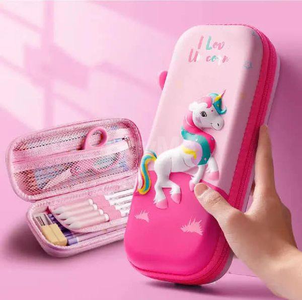 WATERPROOF UNICORN PENCIL CASE 3D HARD ZIPPER STATIONERY