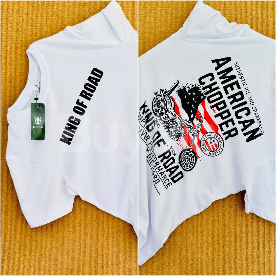 MENS BACK SIDE PRINT T SHIRT - WHITE