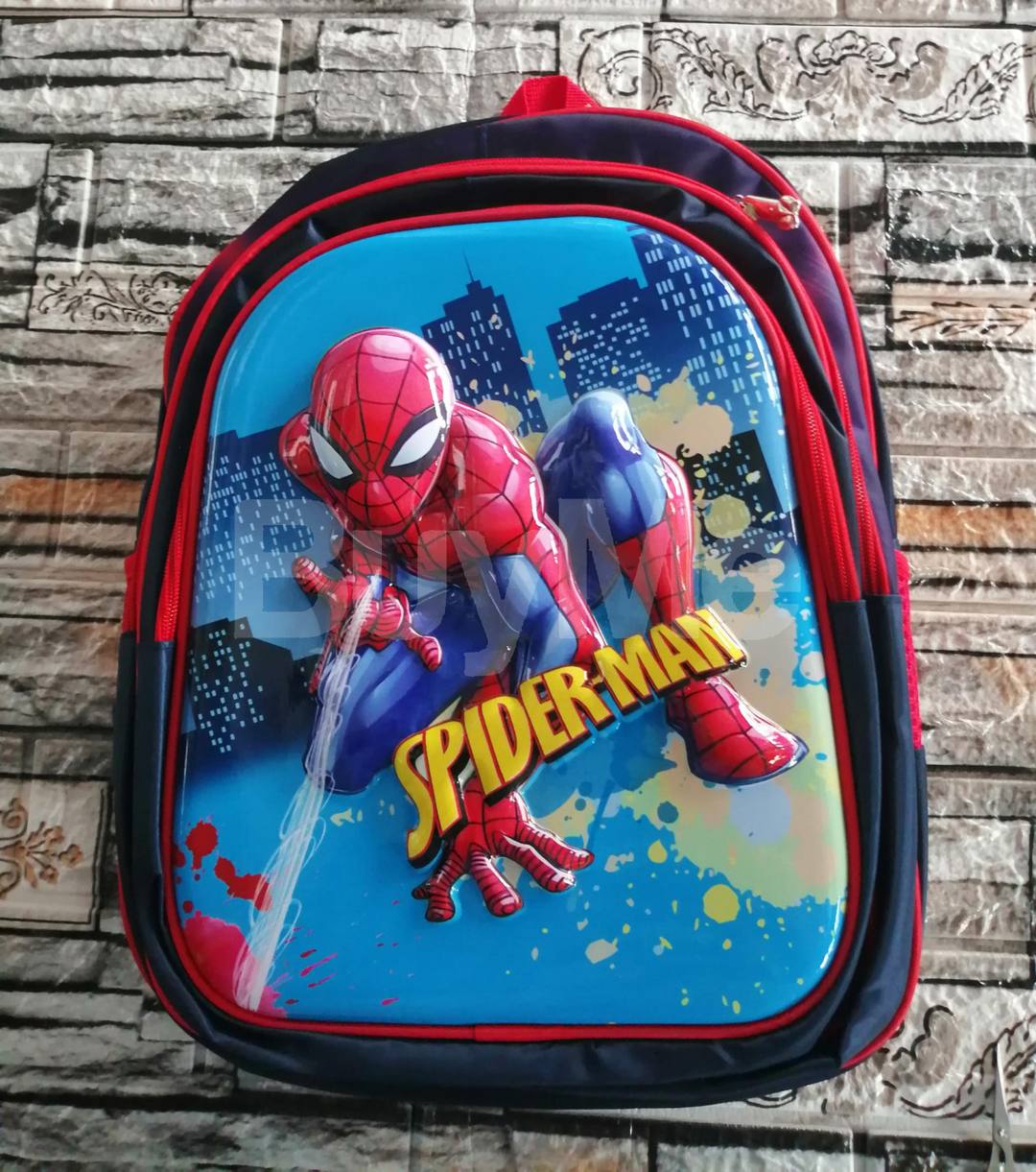 3 COMPARTMENT IMPORT SCHOOL BAG - SPIDERMAN DESIGN