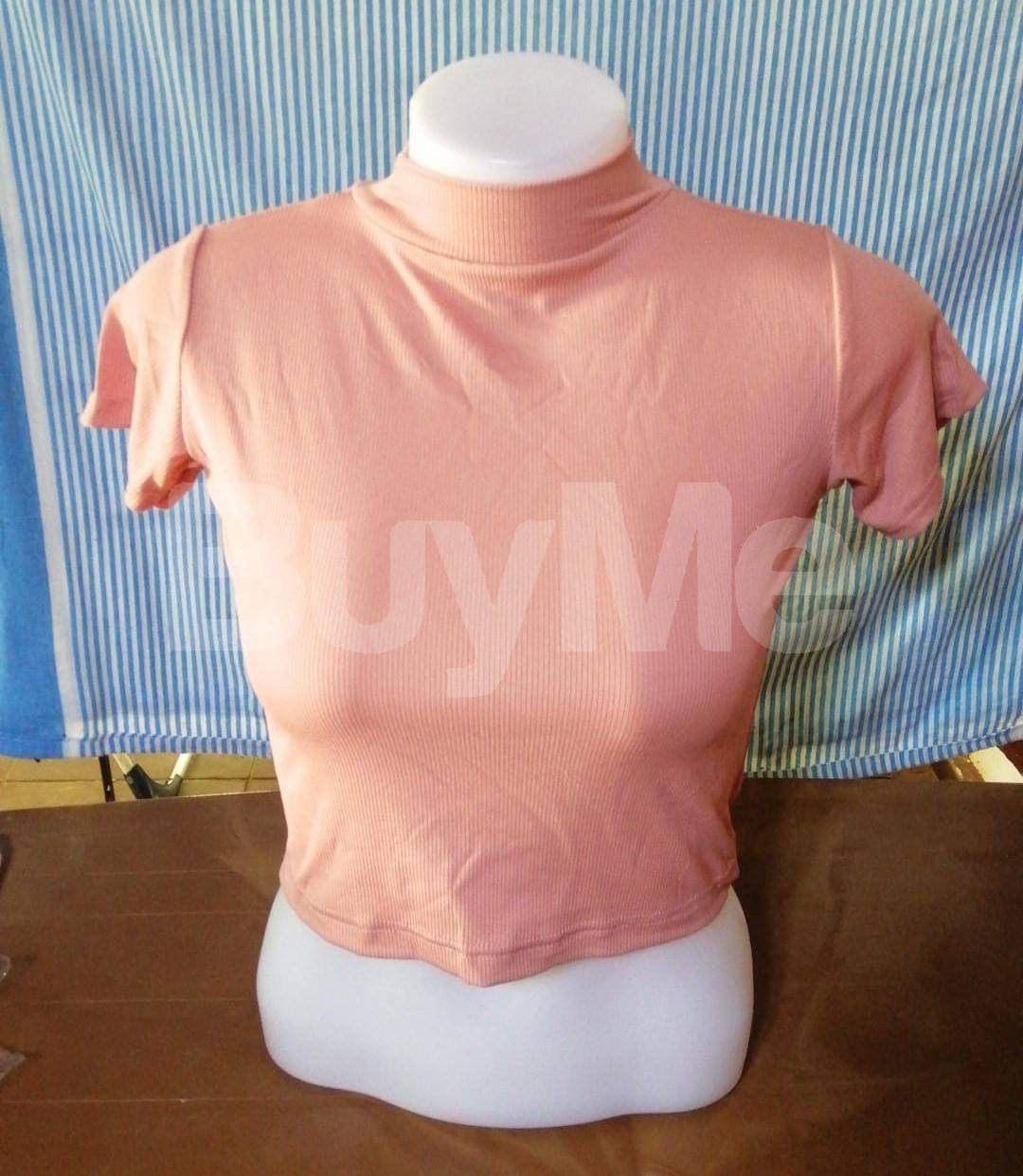 LADIES SHORT SLEEVE TOP - LIGHT PINK