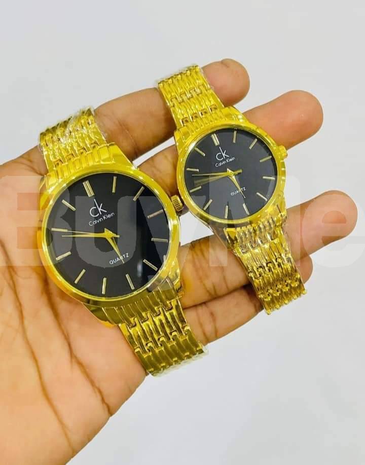 COUPLE WATCH - GOLD & BLACK