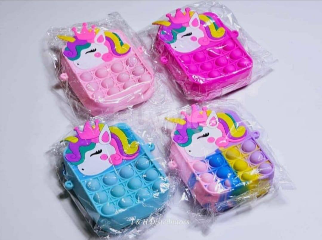 UNICORN POPIT SILICONE PURSE BAG