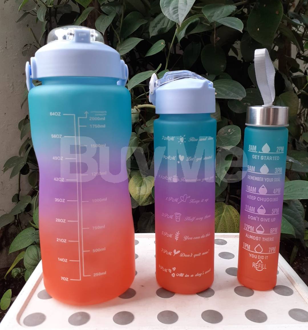 3 IN 1 MOTIVATIONAL WATER BOTTLE