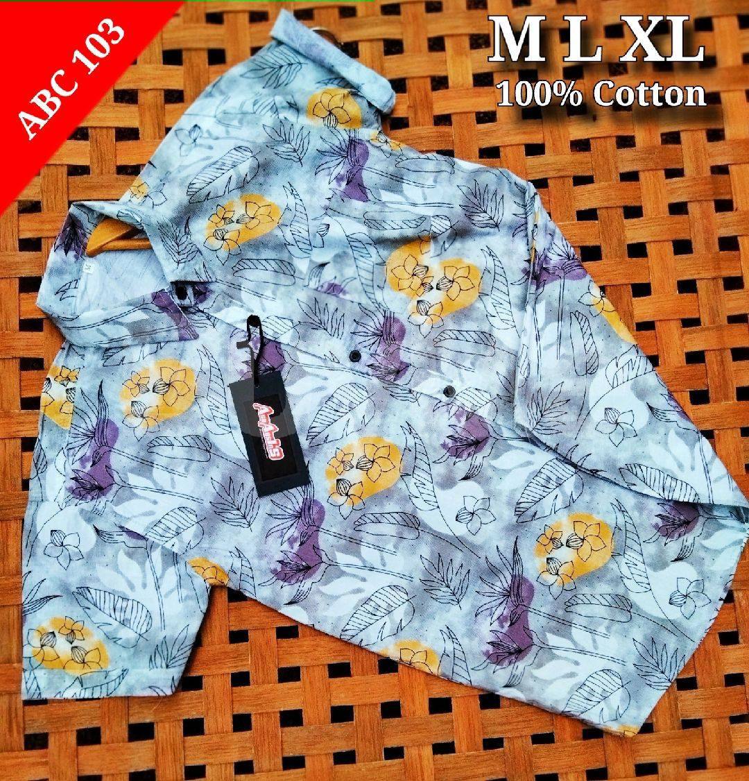 MENS COTTON SHIRT - PURPLE