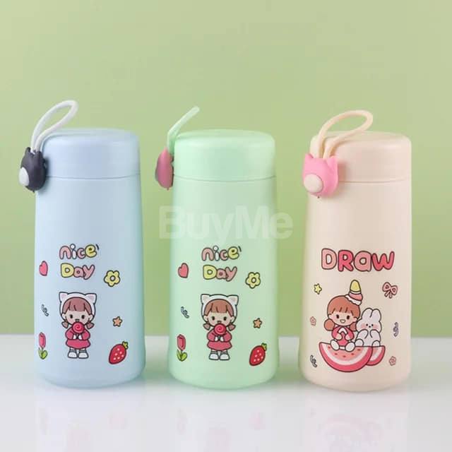 DOUBLE WALL GLASS PORTABLE WATER BOTTLE 300ML