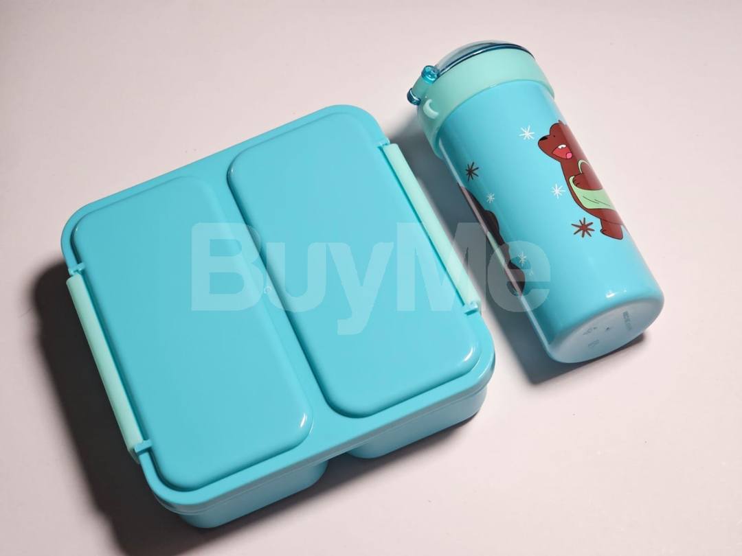 LUNCH BOX WITH BOTTLE - BLUE
