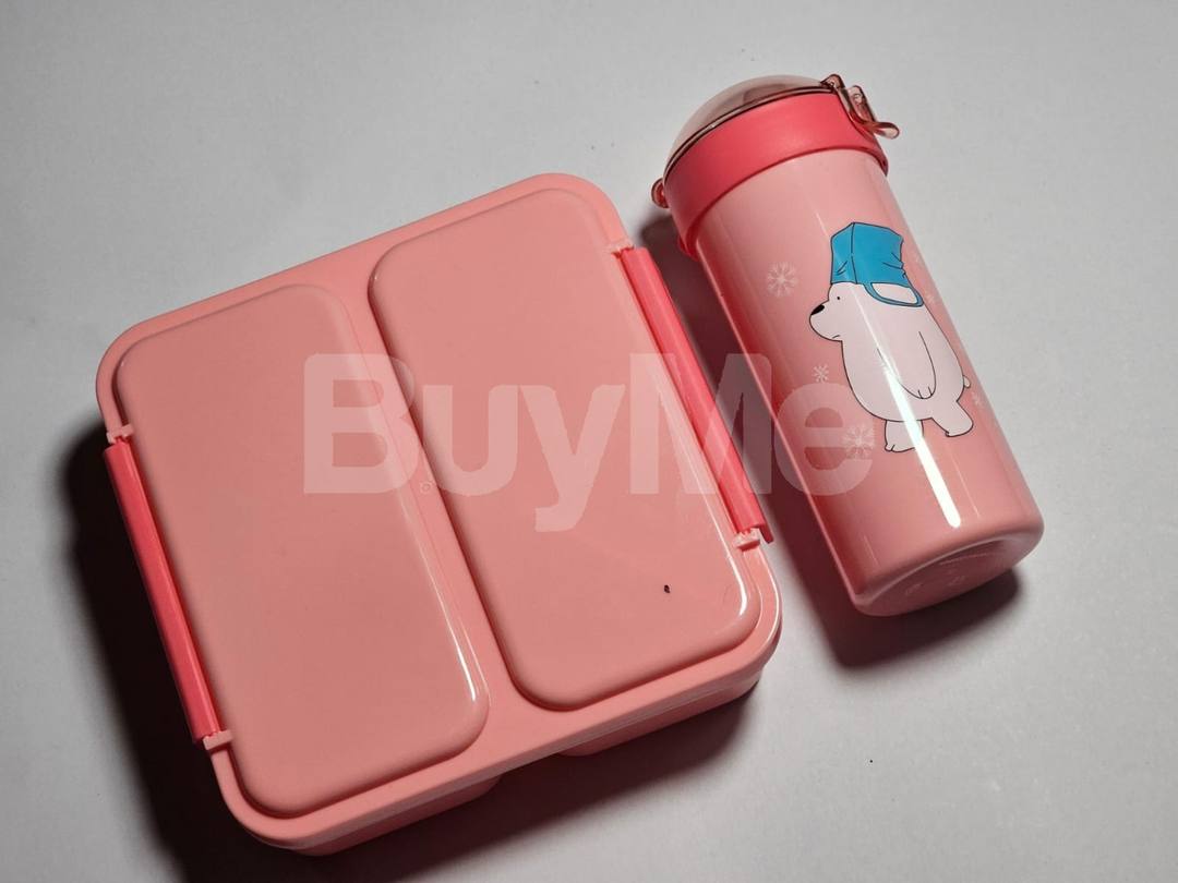 LUNCH BOX WITH BOTTLE - PINK