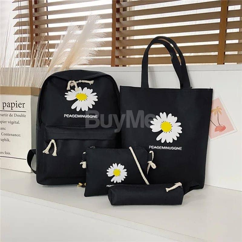 4 PCS SET BLACK BAG