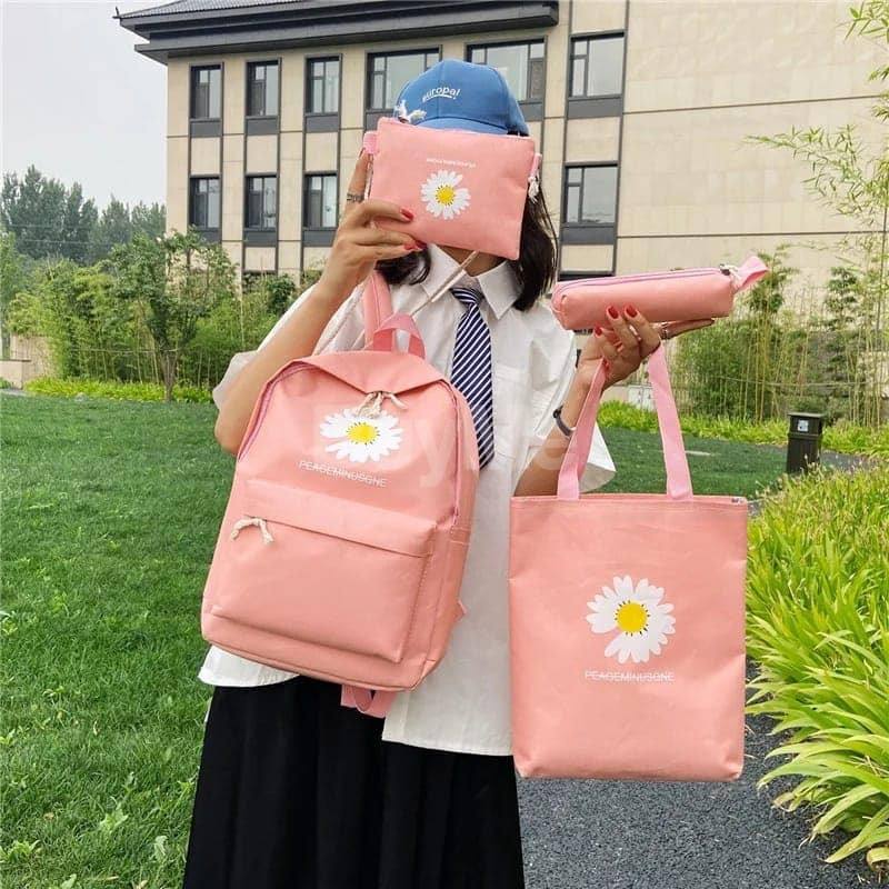 4 PCS SET PINK BAG
