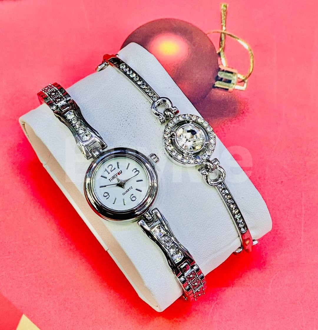 WATCH & BRACELET - SILVER