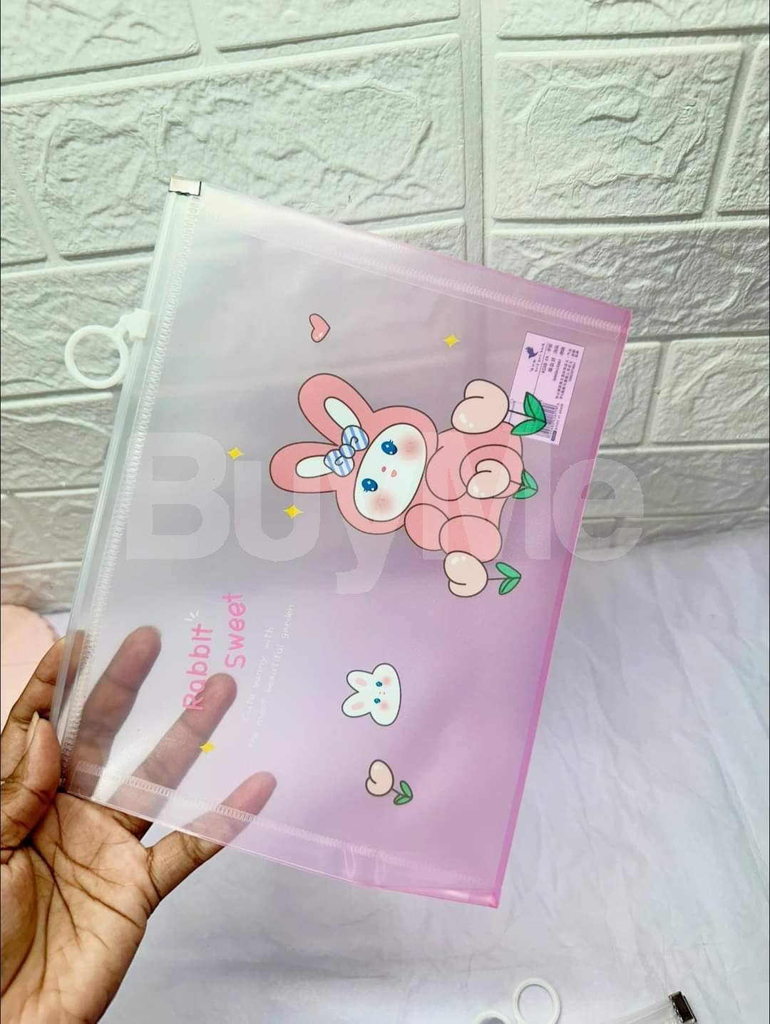 RABBIT DESIGN A5 SIZE ZIP LOCK BAG