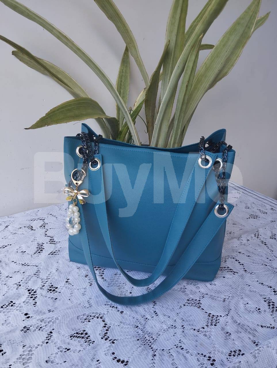 HAND BAG - TEAL GREEN