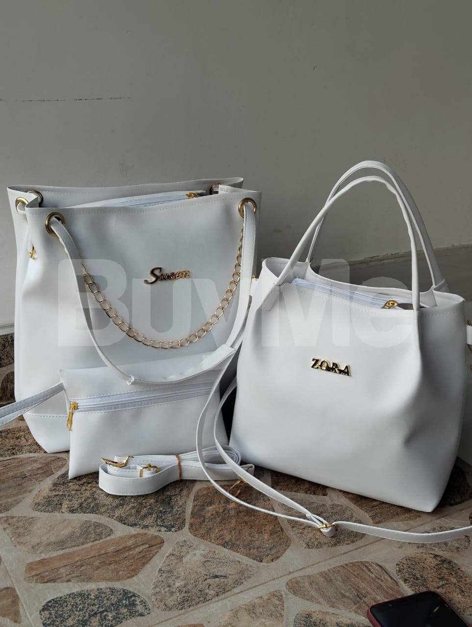 HAND BAG SET - WHITE