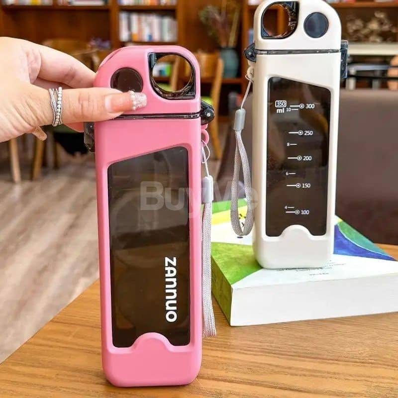 SPORTS WATER BOTTLE - PINK & WHITE