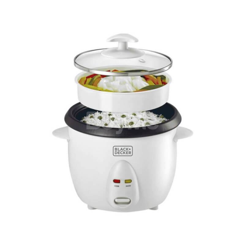 BLACK+DECKER 1.0L NON-STICK RICE COOKER WITH GLASS LID