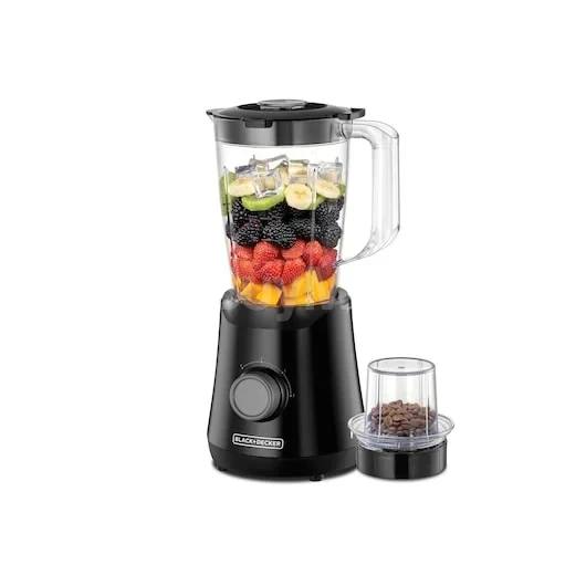 BLACK + DECKER – 500W BLENDER WITH GRINDING MILL AND CLEAR 1.5 LITER