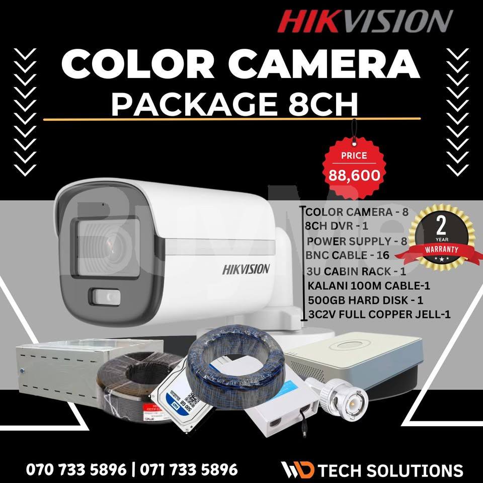 HIKVISION COLOR CAMERA PACKAGE 8CH