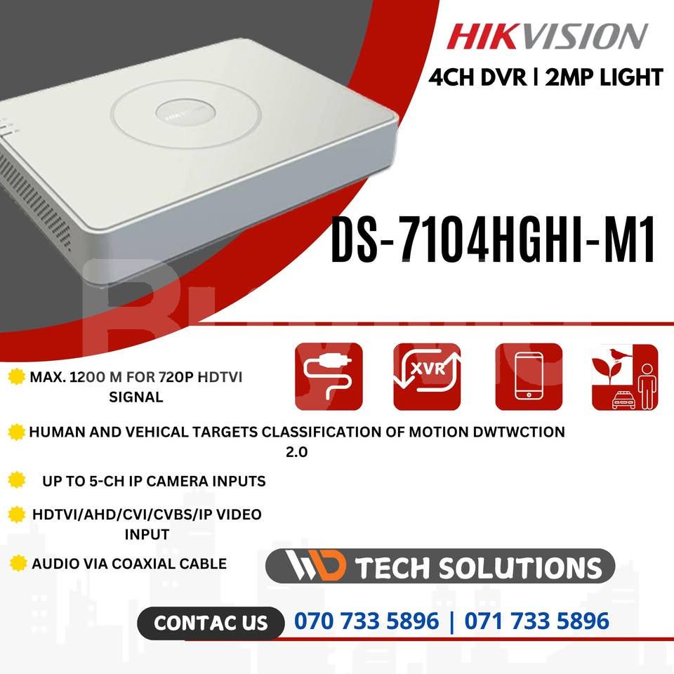 HIKVISION 8CH DVR | 2MP LIGHT DS-7108HGHI-M1
