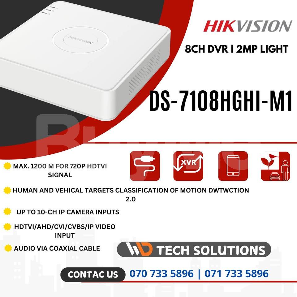 HIKVISION 8CH DVR | 2MP LIGHT DS-7108HGHI-M1