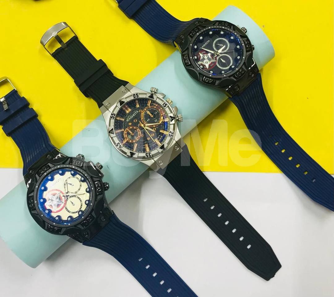 MEN RUBBER BELT WATCH