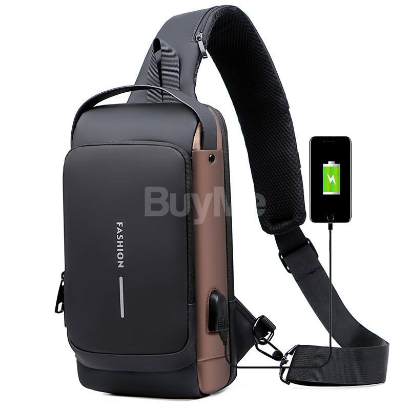 MEN MULTIFUNCTIONAL ANTI-THEFT USB SHOULDER BAG