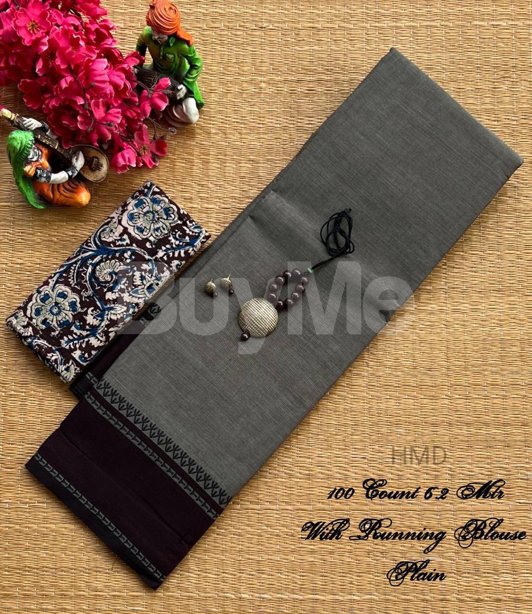 100 COUNT PLAIN SAREE