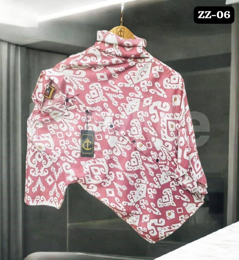 DAZZLING MENS HAWAIN SHIRT - PINK