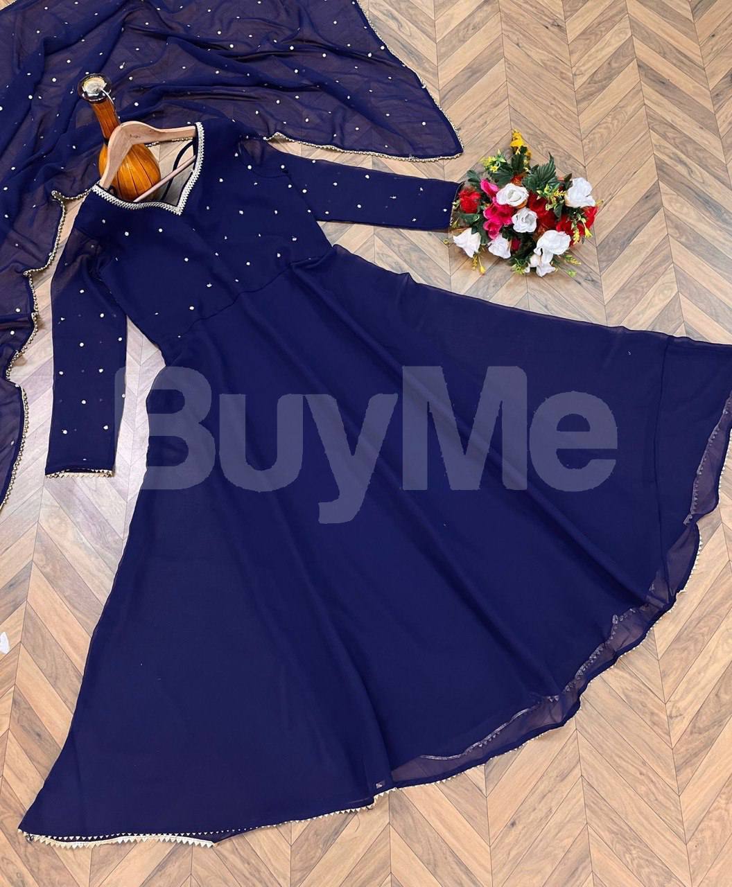 GEORGETTE GOWN WITH DUPATTA