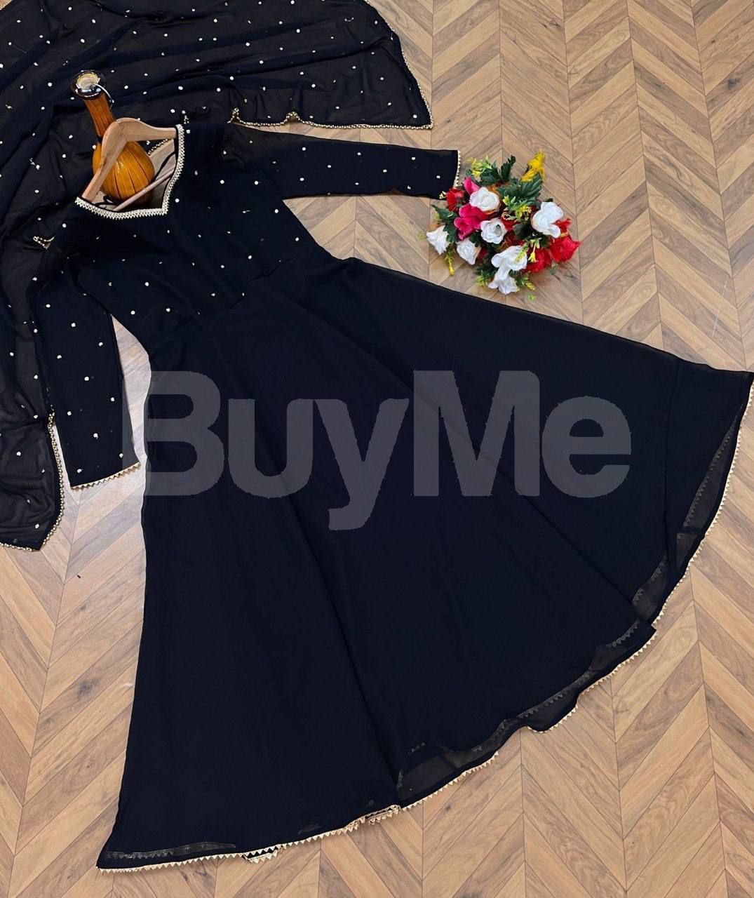 GEORGETTE GOWN WITH DUPATTA