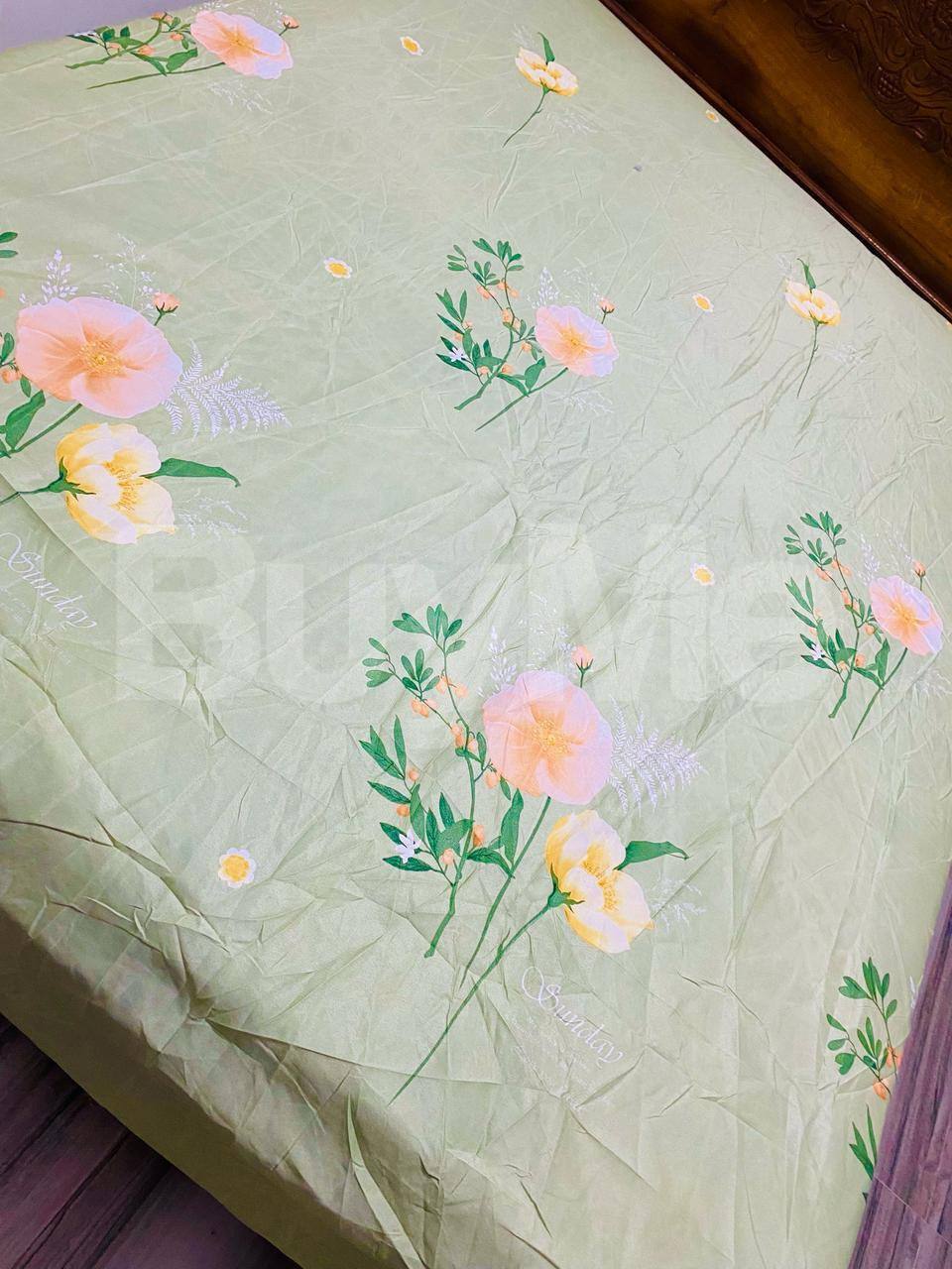 STUNNING PRINTED BEDSHEET - SLATE GREY