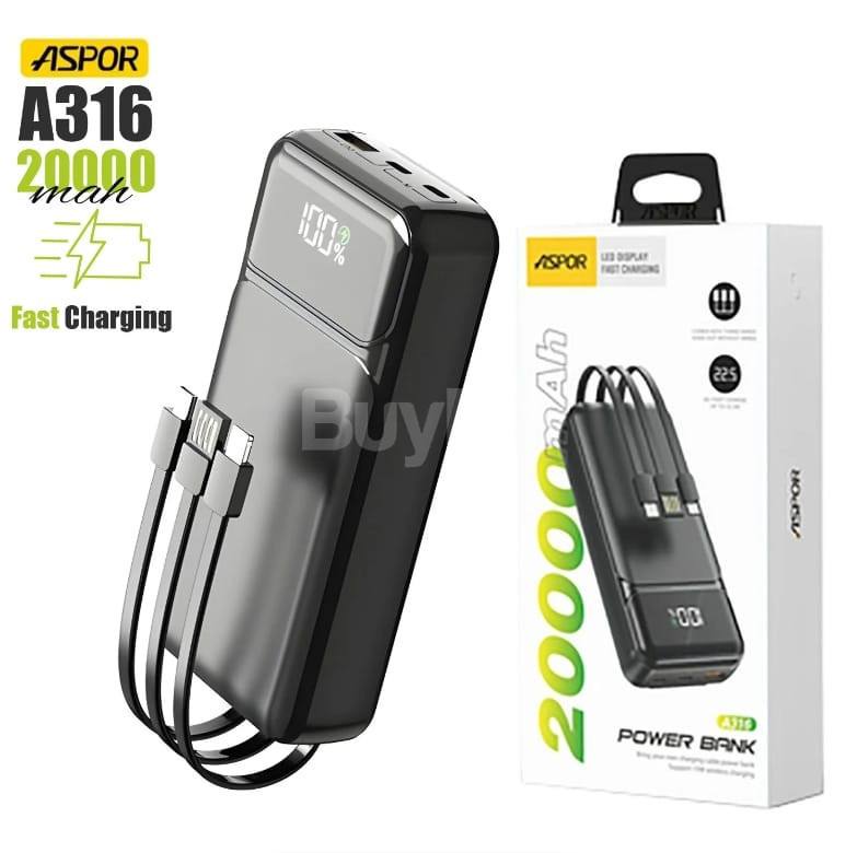 ASPOR A316 20000MAH 22.5W PORTABLE POWER BANK