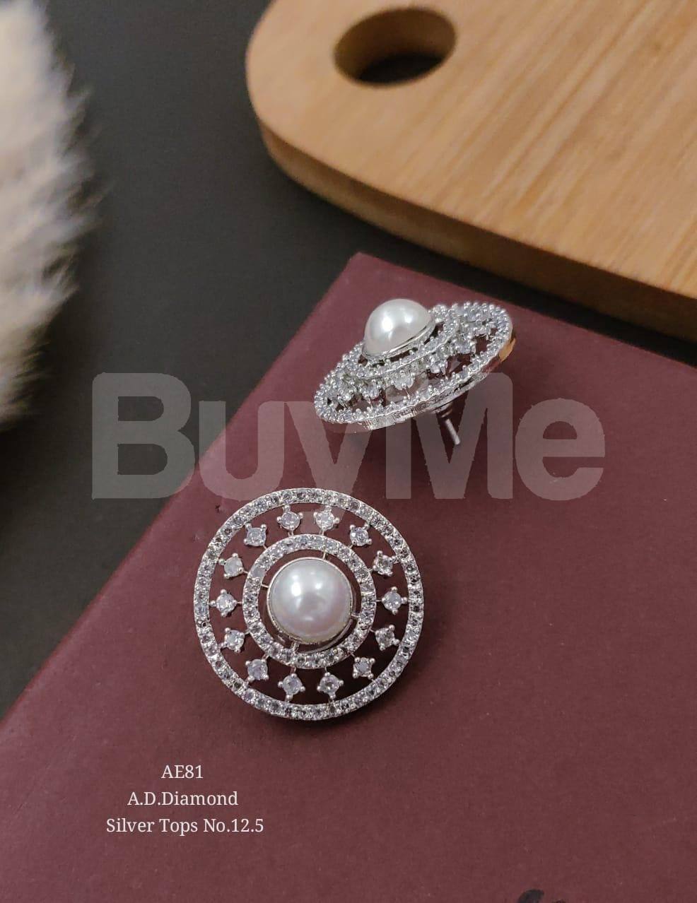 AD DIAMOND SILVER EARRING