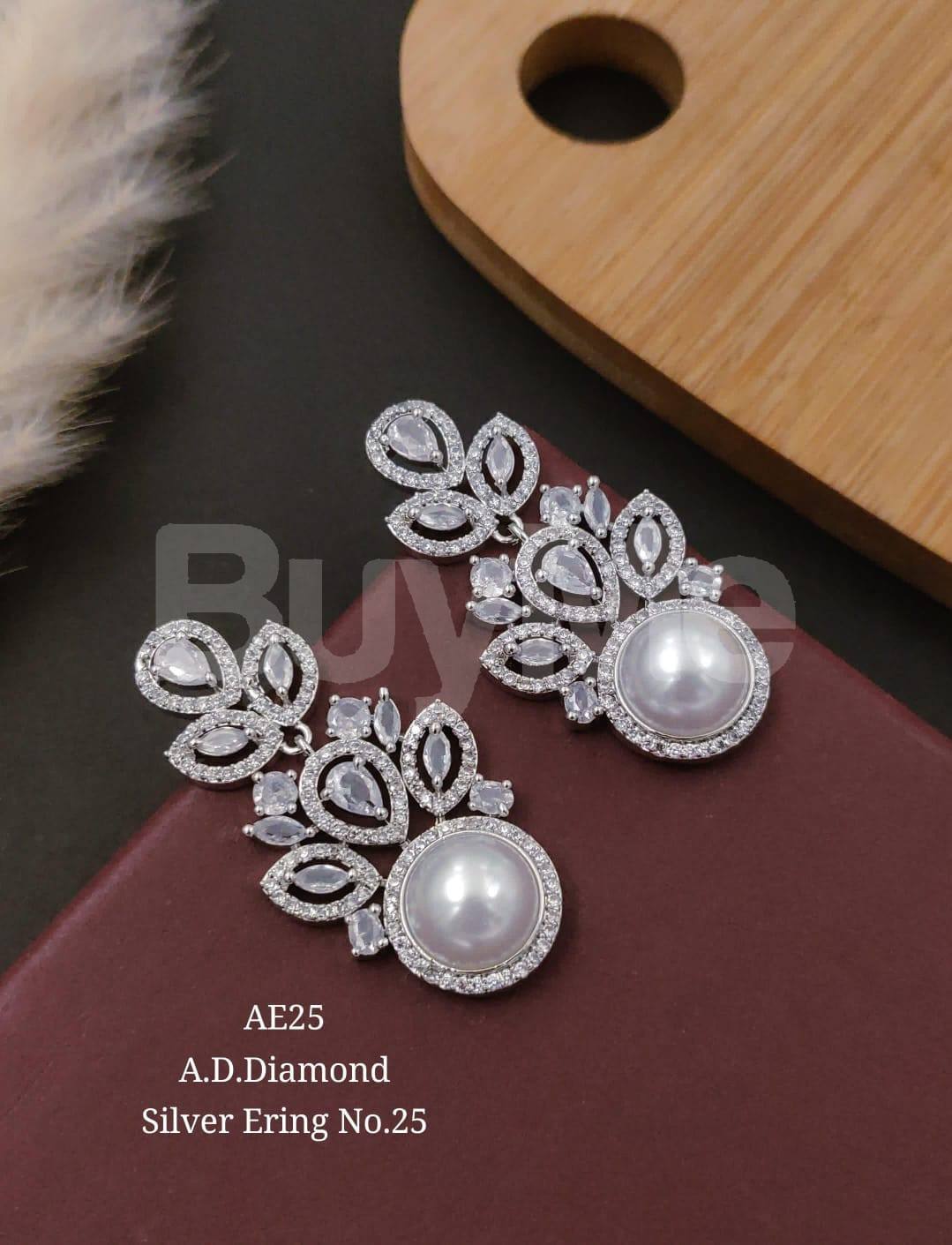 AD DIAMOND SILVER EARRING