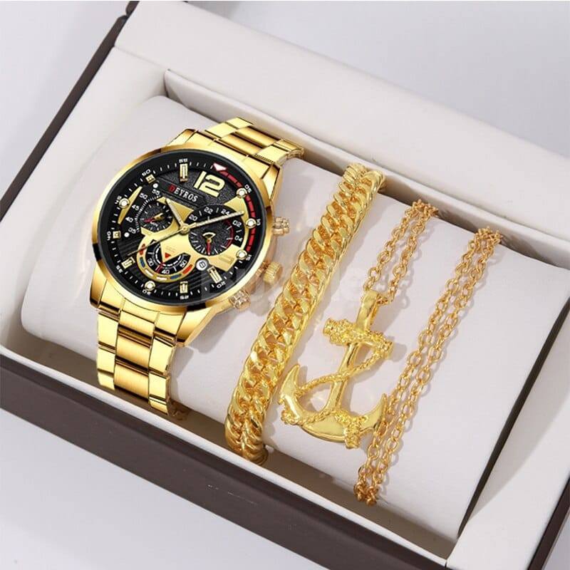 STAINLESS STEEL LUXURY LADIES QUARTZ WATCH