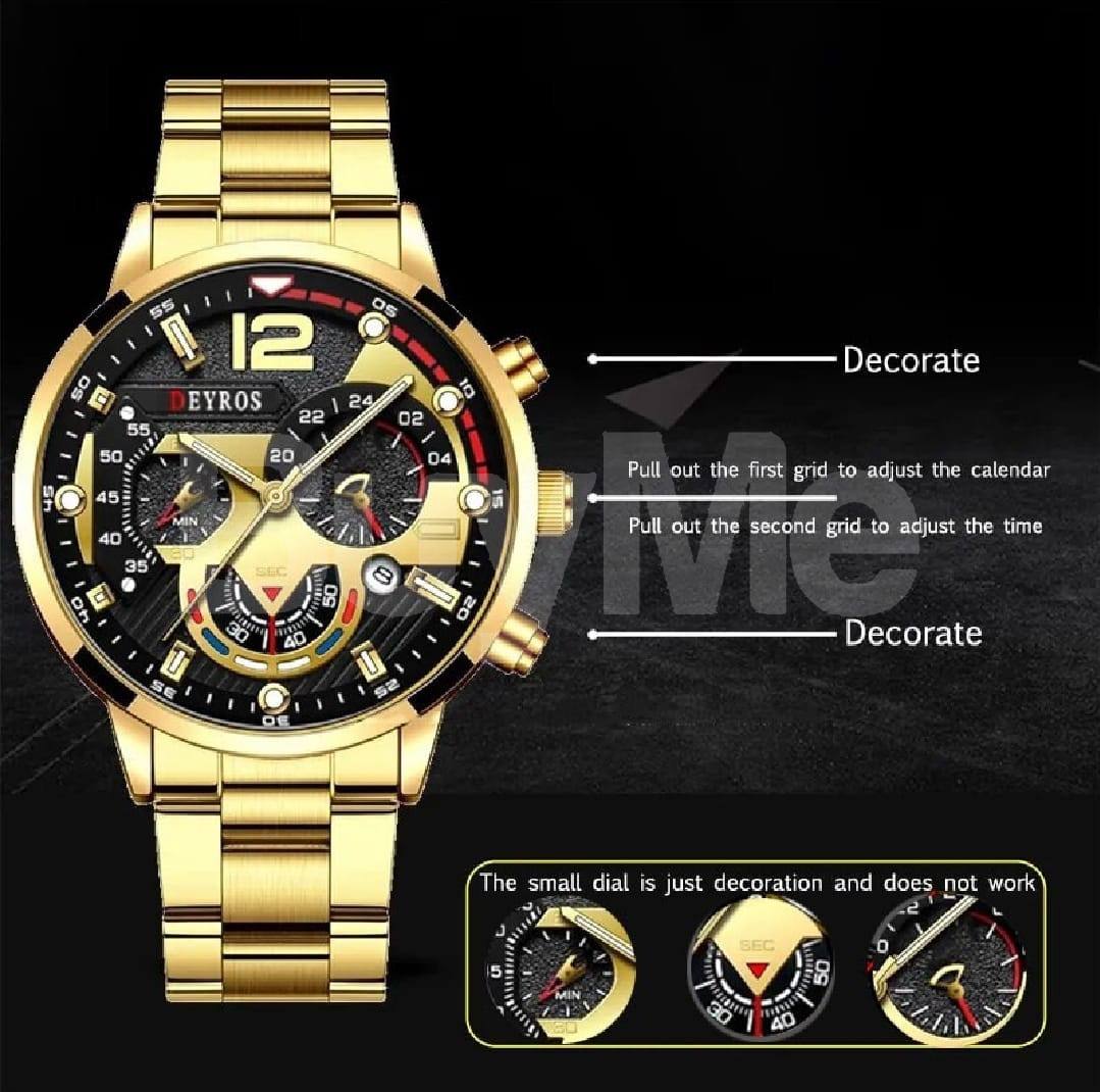 STAINLESS STEEL LUXURY LADIES QUARTZ WATCH