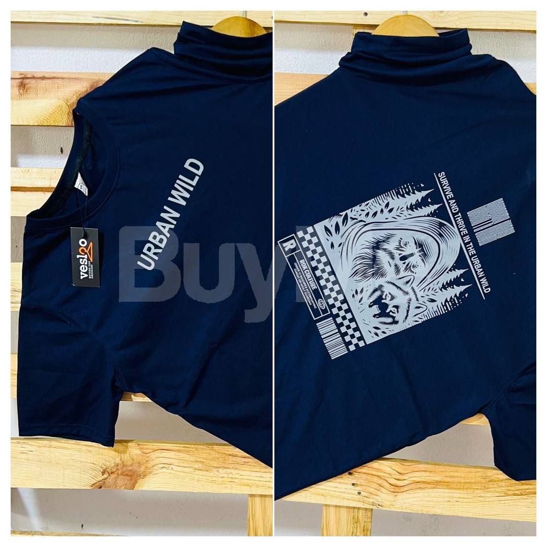 URBAN WILD PRINTED T SHIRTS BLUE