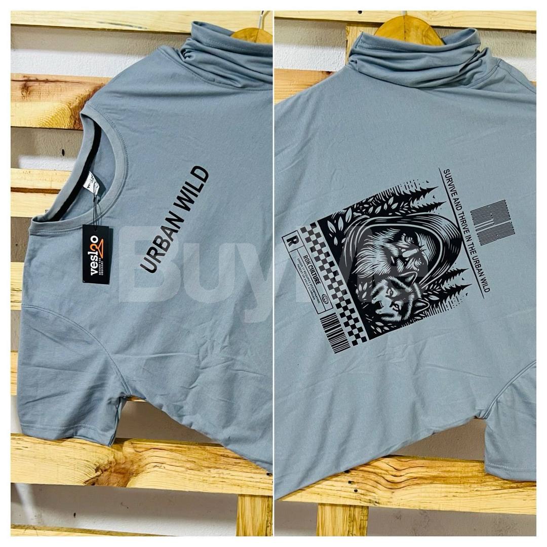 URBAN WILD PRINTED T SHIRTS GREY