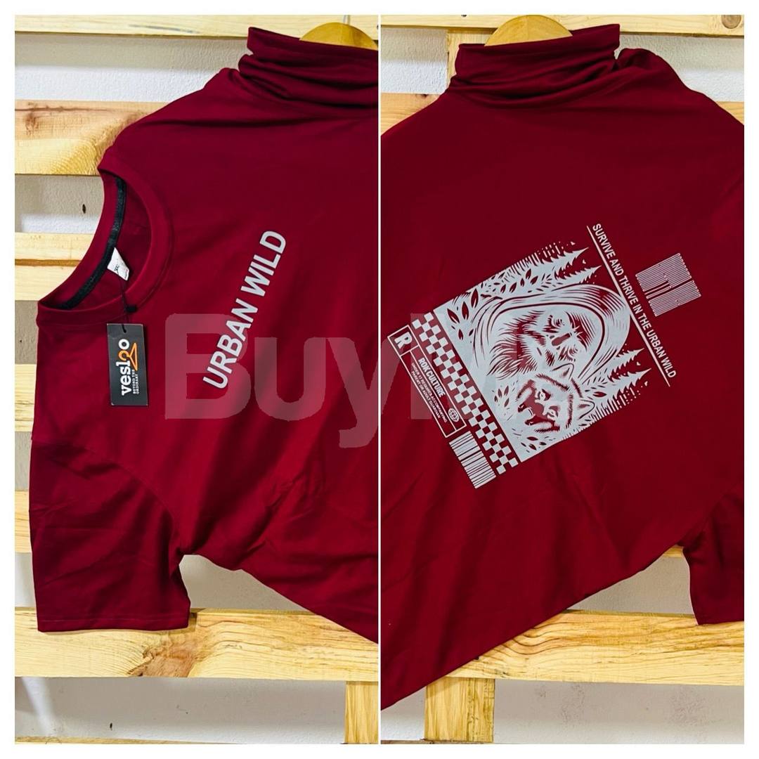 URBAN WILD PRINTED T SHIRTS RED