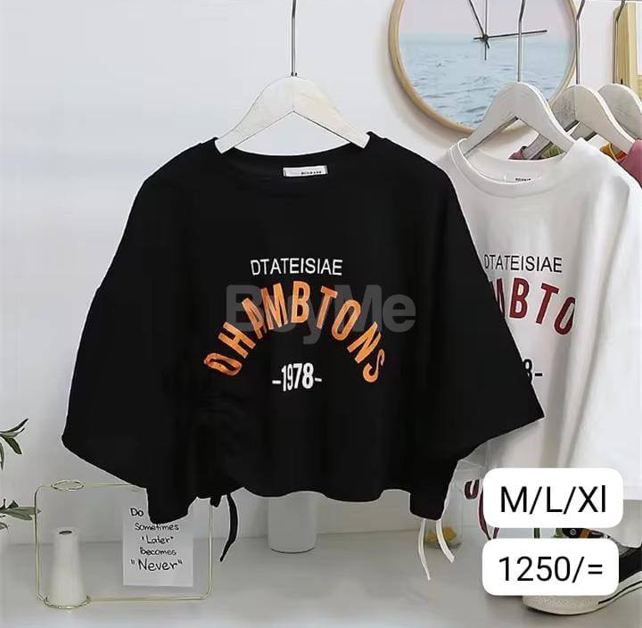 LADIES CROP TOP BLACK