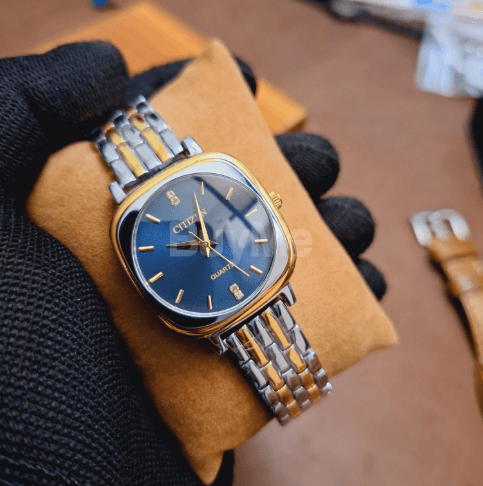 CITIZENS LADIES GOLD & SILVER WATCH - BLUE DIAL