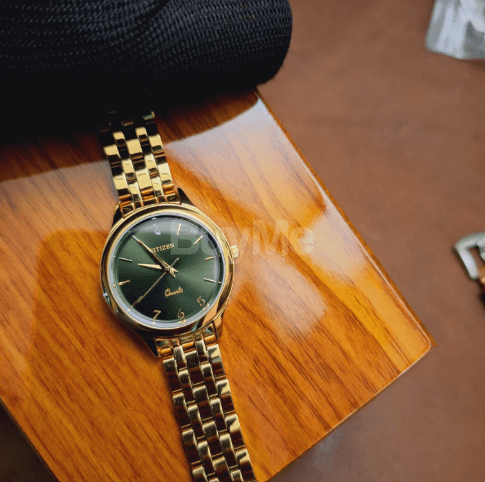 CITIZENS - LADIES WATCH - GREEN & GOLD