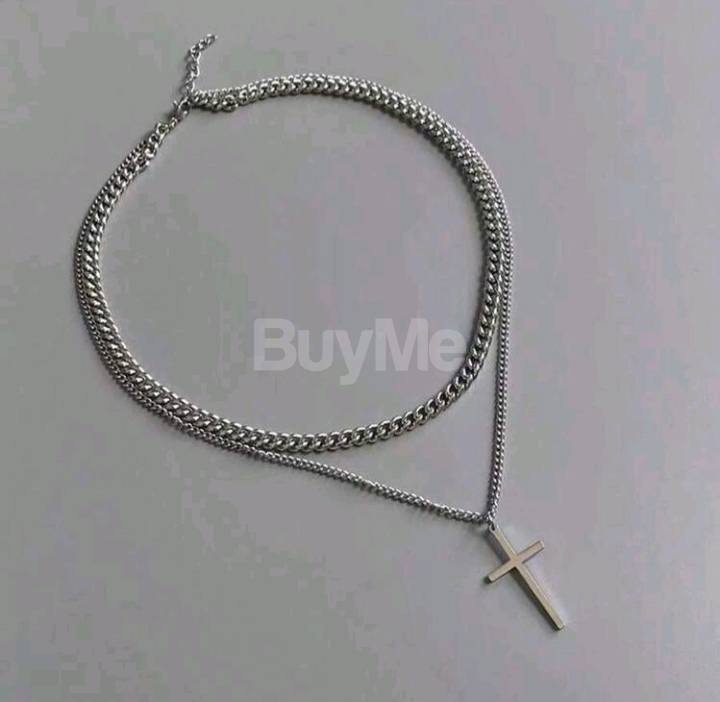 2PCS CROSS NECKLACE DESIGN