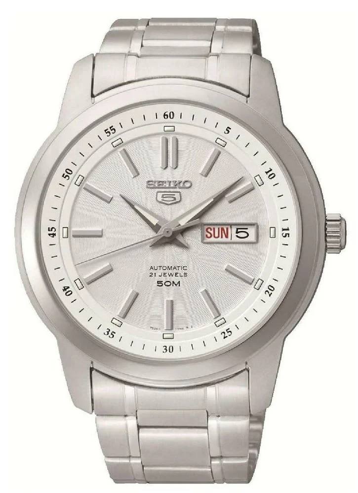 SEIKO 5 AUTOMATIC WHITE DIAL MEN’S WATCH