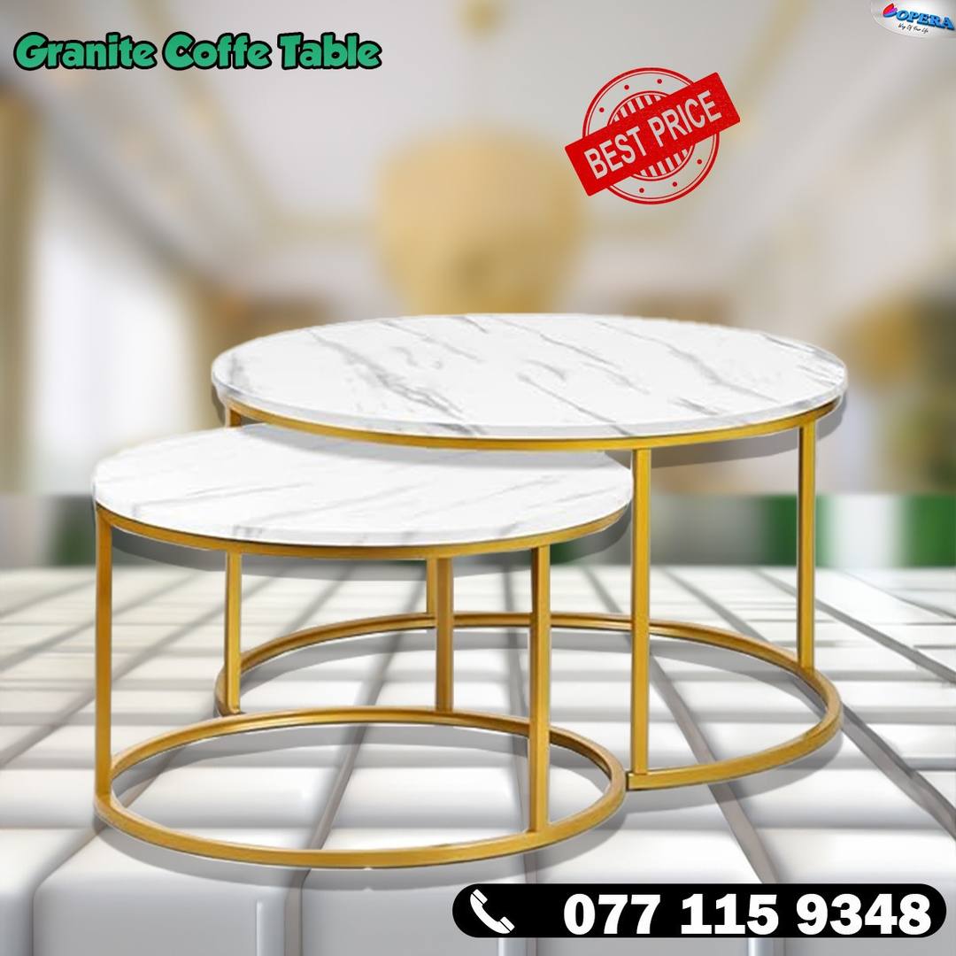 GRANITE COFFEE TABLE - WHITE