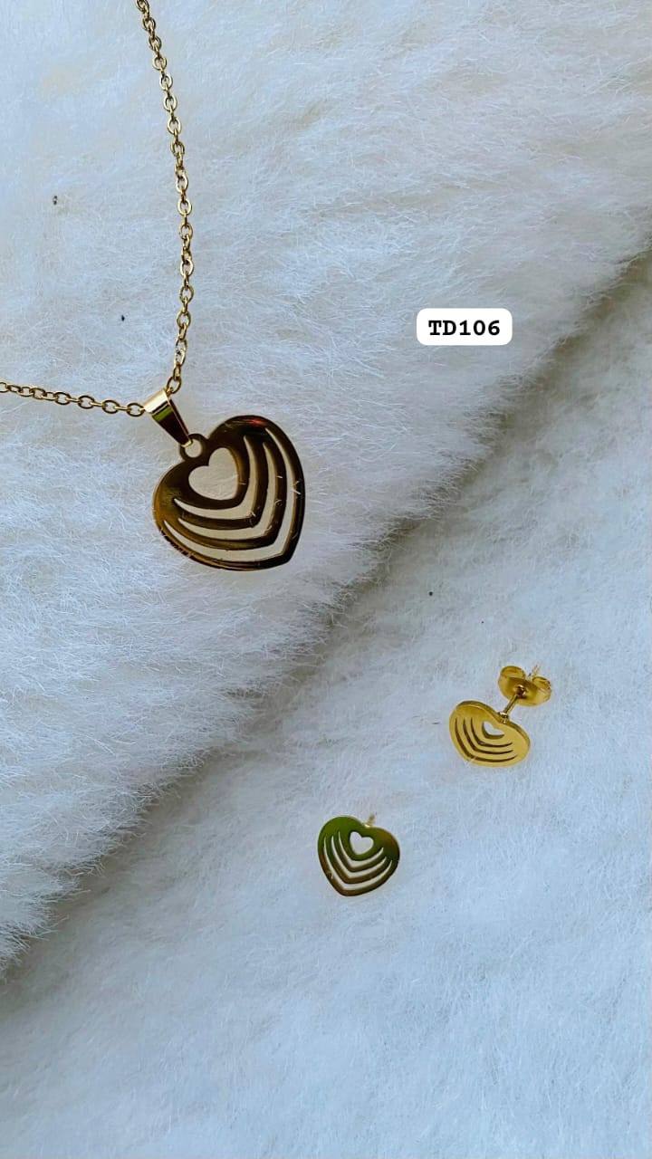 ELEGENT STAINLESS STEEL JEWELLERY SET