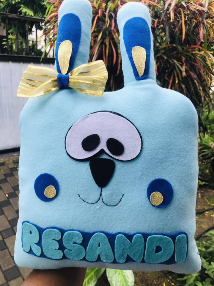 CUTE SOFT PILLOW (BLUE)