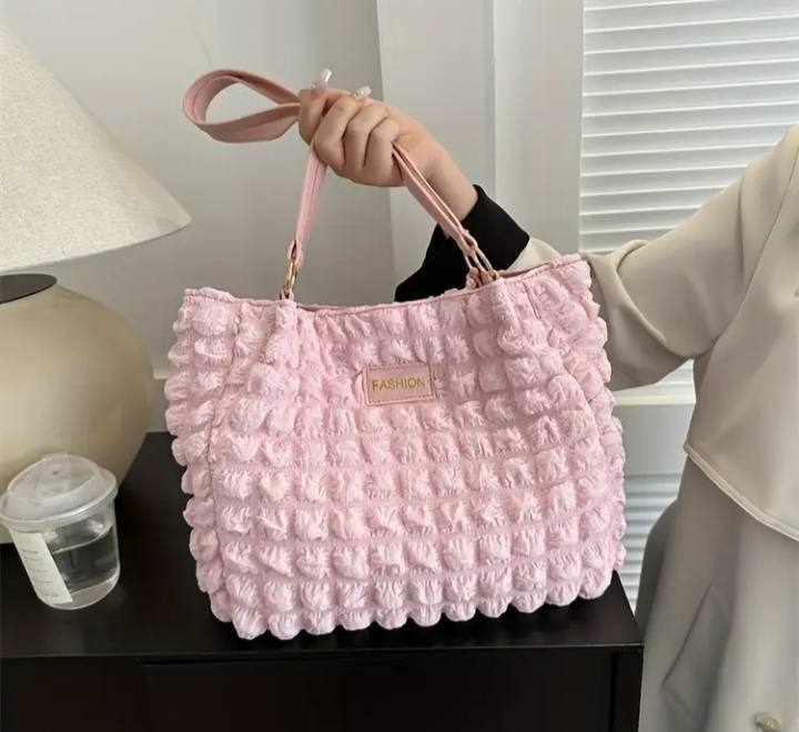 FASHIONABLE PINK DESIGN MINI HANDBAG