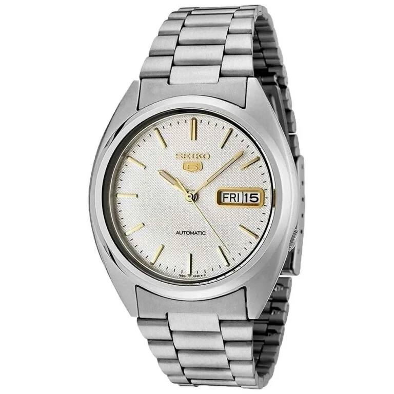 SEIKO 5 AUTOMATIC WHITE DIAL MEN’S WATCH – SNK 47K1