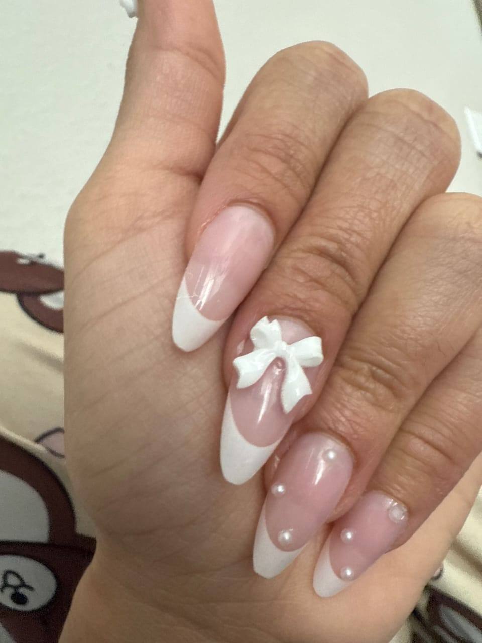 FAKE NAILS WITH STICKER GLUE FOR LADIES