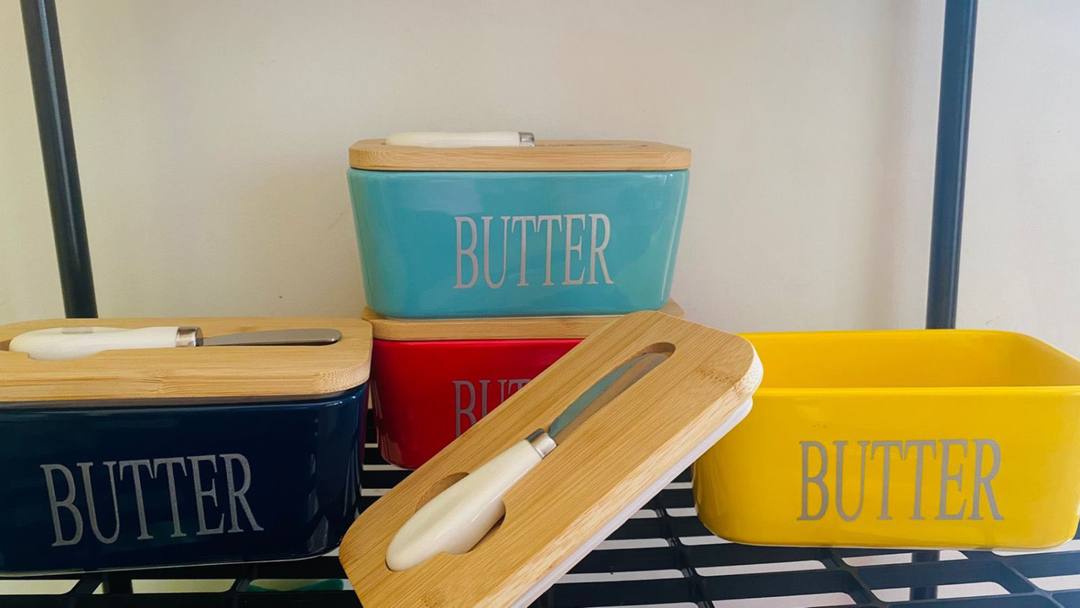 CERAMIC BUTTER DISH